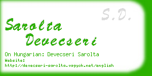 sarolta devecseri business card